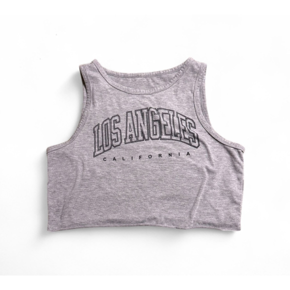 SHEIN Gray Cropped Tank Top – M (US 6) - Picture 1 of 5